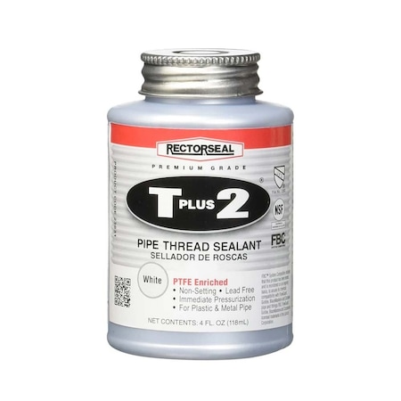 Thrifco Plumbing No. 23631 4-OZ Tube T Plus 2 Pipe Thread Sealant with PTFE, 1/4 P 6311996